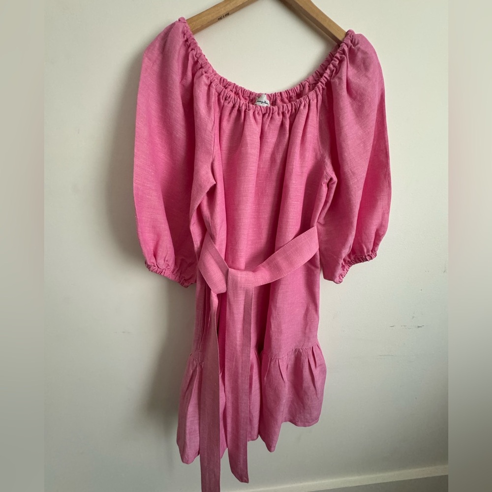 Tommy Bahama St. Lucia pink linen dress (L)